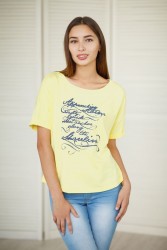 Женская футболка с буквенным принтом Trikozza