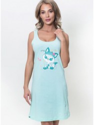 Короткая женская туника с романтичной кошечкой Vienetta Короткая женская туника с романтичной кошечкой Vienetta