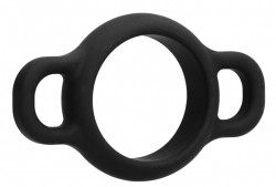 Черное эрекционное кольцо №66 Cock Ring With Handles