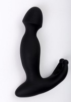 Чёрный вибромассажер для стимуляции точки G и клитора Чёрный вибромассажер для стимуляции точки G и клитора