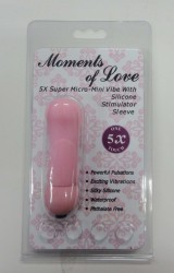 Розовый мини-вибратор с 5 режимами вибрации - 5,5 см.