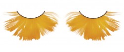 Пушистые оранжевые ресницы-перья Baci