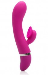 Розовый вибромассажер Foreplay Frenzy Climaxer - 19,7 см.