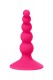 Розовая анальная втулка Шарики - 10 см.