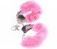 Металлические наручники Furry Love Cuffs с розовым мехом