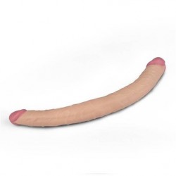 Телесный двусторонний фаллоимитатор 14 King Size Realistic Ladykiller Tapered Double Penetration - 35,5 см.