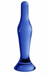 Синий стеклянный стимулятор Flask - 18 см.