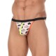 Сексуальные нежно-розовые трусы-стринги с принтом и яркой окантовкой Wonderboom