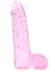 Розовый гелевый фаллоимитатор Ding Dong 6 - 15,2 см.