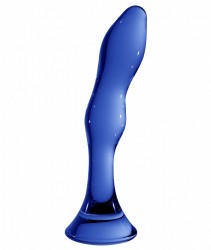 Синий стеклянный стимулятор Galant - 18 см.