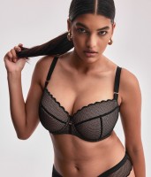 Черный бюстгальтер Chita на каркасах с чашками на тонком поролоне Alles Черный бюстгальтер Chita на каркасах с чашками на тонком поролоне Alles