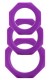 Набор из 3 фиолетовых эрекционных колец Octagon Rings 3 sizes
