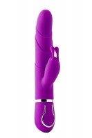 Фиолетовый вибратор-кролик Floral Fantasy с ушками - 22 см.