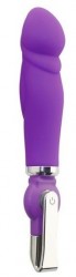 Фиолетовый вибратор Alice 20-Function Penis Vibe - 17,5 см.
