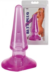 Фиолетовая анальная пробка Butt Plug - 9,5 см.