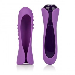 Сиреневый вибратор с двумя сменными насадками Io Lavender - 10,75 см. Сиреневый вибратор с двумя сменными насадками Io Lavender - 10,75 см.