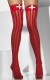 Алые чулки медсестры в полоску Fever