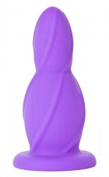 Фиолетовая анальная втулка Medium Buttplug среднего размера - 10,5 см.