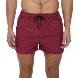 Бордовые мужские пляжные шорты Romeo Rossi