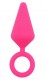 Розовая анальная пробка с кольцом Candy Plug M - 10,1 см.
