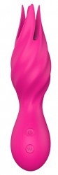 Розовый клиторальный стимулятор Fluttering Tulip - 14,5 см.