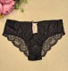Женские трусики-слип из эластичной сетки и кружева Akcent