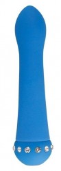 Голубой вибратор Sparkle Succubi Bliss Caressing Vibe - 14,2 см.