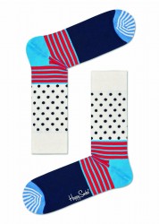Носки унисекс Stripes And Dots Sock с полосками и точками Happy socks