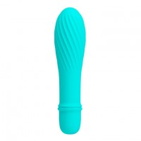 Мятный вибратор Solomon с бороздками - 12,3 см.