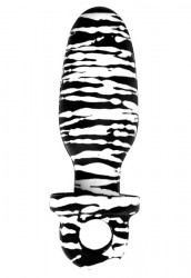 Анальная черно - белая втулка с кольцом ( Dream toys 20144)
