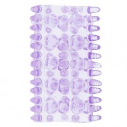 Фиолетовая насадка на пенис с шипиками и шишечками Basicx Tpr Sleeve Purple Фиолетовая насадка на пенис с шипиками и шишечками Basicx Tpr Sleeve Purple
