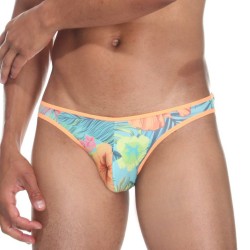 Бирюзовые трусы-слипы с гавайским принтом Cosmos Colors