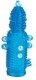 Голубая эластичная насадка на пенис с жемчужинами, точками и шипами Pearl Stimulator - 11,5 см.