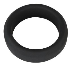 Чёрное эрекционное кольцо из силикона