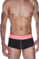 Черные трусы-хипсы на персиковом поясе La Blinque