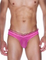 Мужские трусы-слипы из мягкой полупрозрачной ярко-розовой ткани La Blinque
