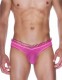 Мужские трусы-слипы из мягкой полупрозрачной ярко-розовой ткани La Blinque