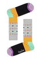 Носки унисекс с точками и полосками Stripes And Dots Sock Happy socks