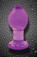 Средняя фиолетовая стеклянная анальная пробка Crystal Plug