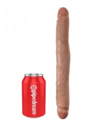 Двусторонний фаллоимитатор-мулат 12 Slim Double Dildo - 30 см.