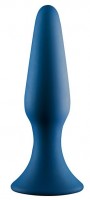 Синяя анальная пробка Metal Ball Butt Plug - 15 см.