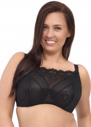 Бюстгальтер-топ с сетчатыми мягкими чашками и гипюром поверх Akcent