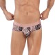 Розовые трусы-брифы с растительным принтом Pacif Classic Brief Clever Masculine Underwear