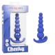 Синяя анальная пробка Cheeky X-6 Beads - 12,75 см.