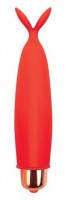 Красный клиторальный вибростимулятор с усиками