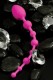 Анальный вибромассажер-шарики на жесткой сцепке розовый