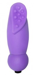 Фиолетовый минивибратор с насадкой