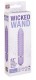 Фиолетовый ребристый мини-вибратор Neon Wicked Wand Purple - 11,4 см.