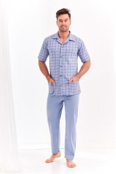 Мужская пижама Gracjan с клетчатой рубашкой Taro