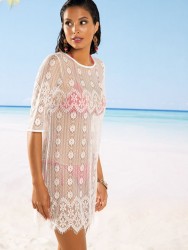 Ажурное пляжное платье с открытой спинкой Sielei
